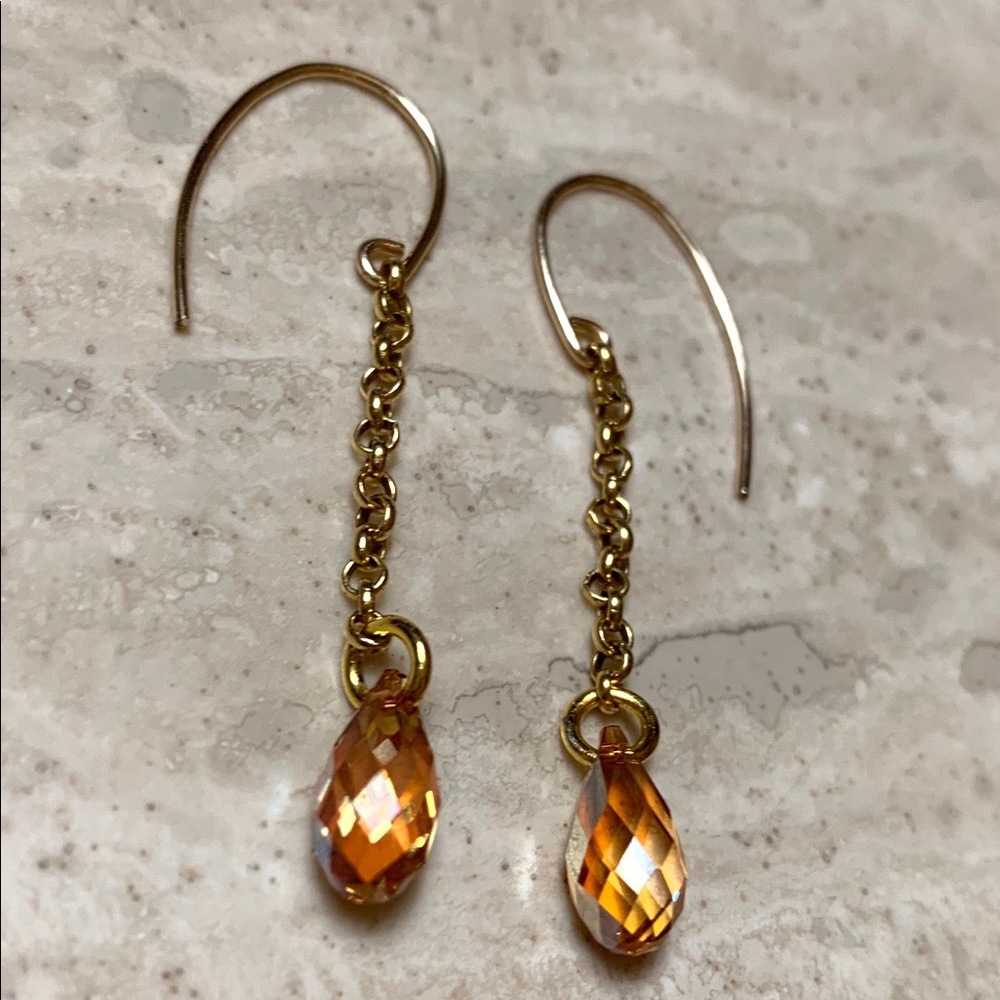 Handmade gold filled Metallic sunshine Swarovski